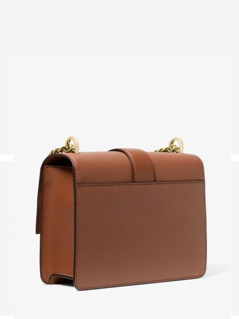 GREENWICH Bolsa Crossbody Pequena em Couro Saffiano com Flap- Michael Kors