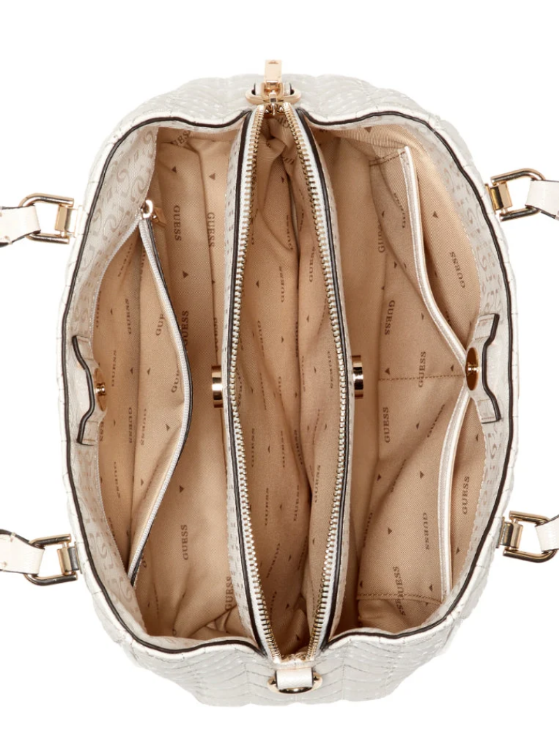 Bolsa de Mão Stacey Girlfriend Satchel Branca- Guess