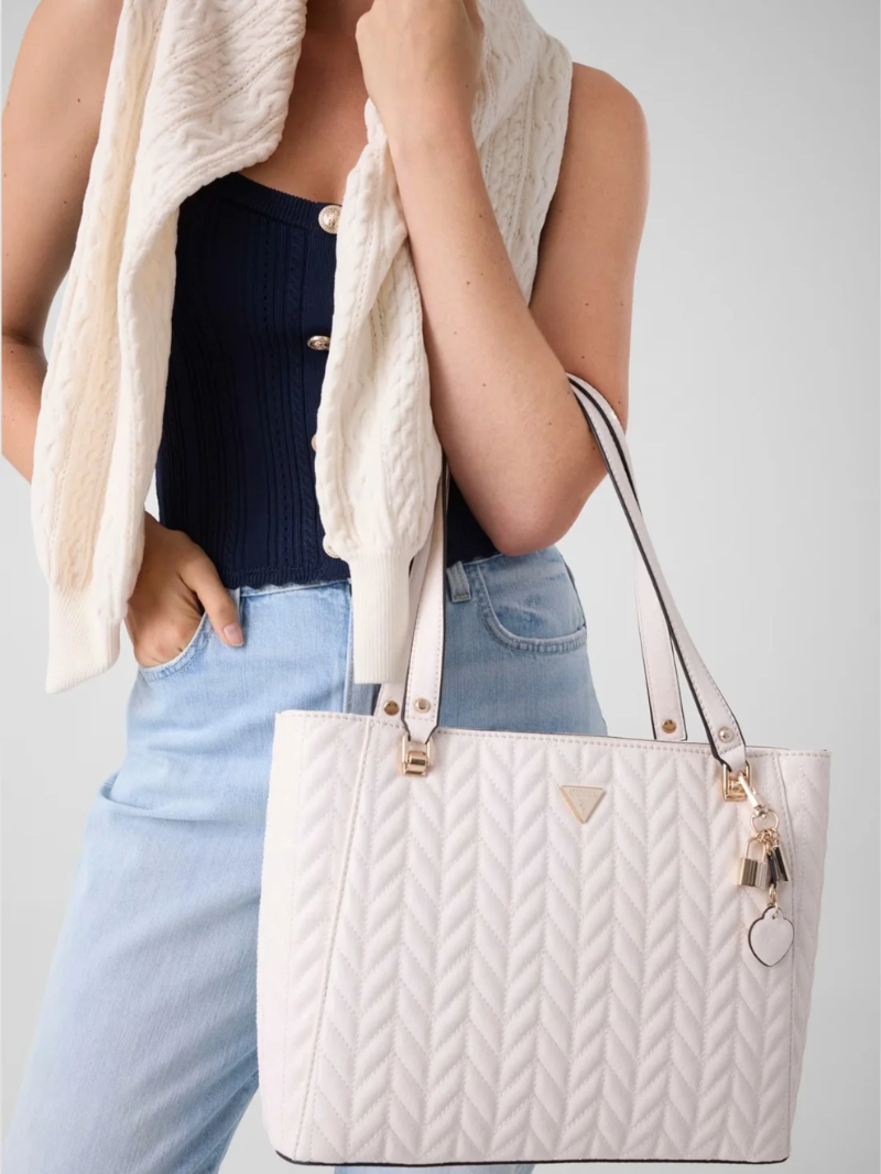 Bolsa Stacey Noel Tote Branca- Guess