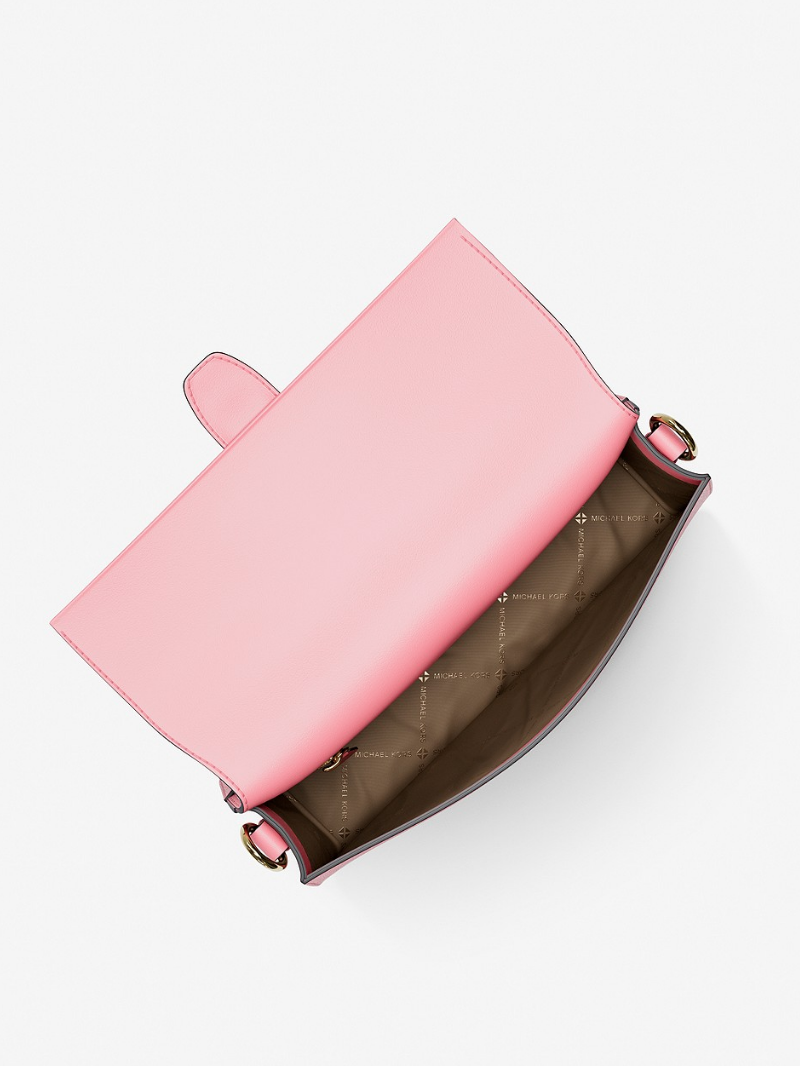 GREENWICH Bolsa Shoulder Média com Aba Estampa Floral Rosa- Michael Kors