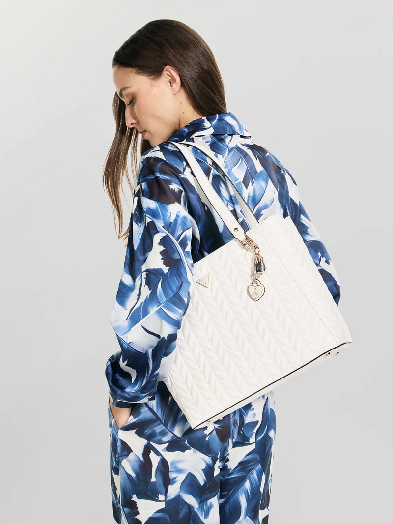 Bolsa Stacey Noel Tote Branca- Guess