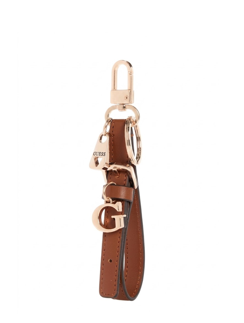 GUESS Brown Bag Charm Keychain