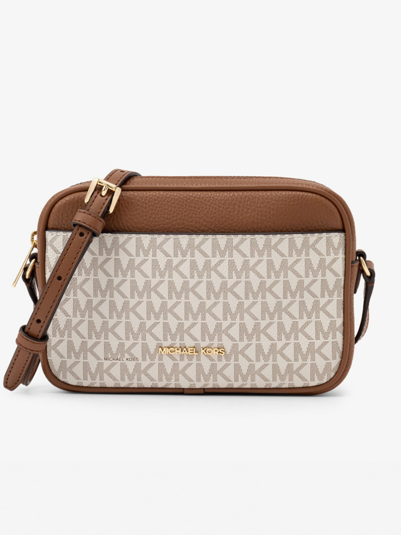 JET SET TRAVEL Camera Crossbody Small cor Latte- Michael Kors