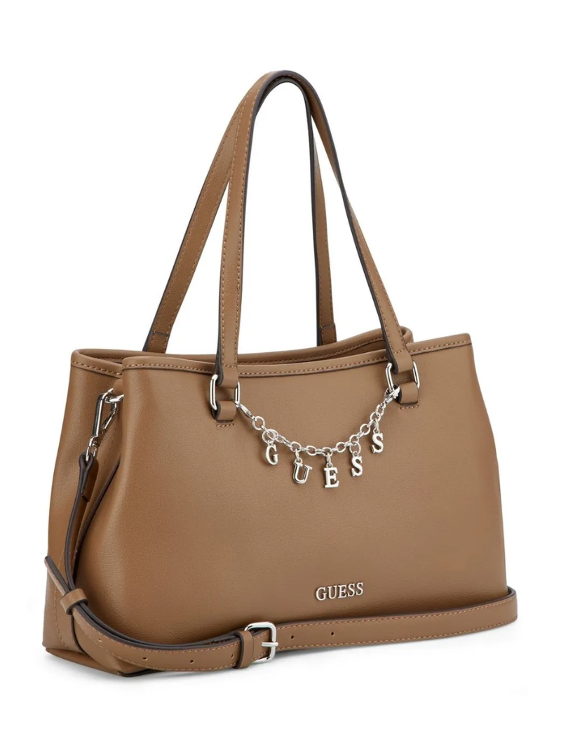 Bolsa Angelica Satchel Marrom- Guess