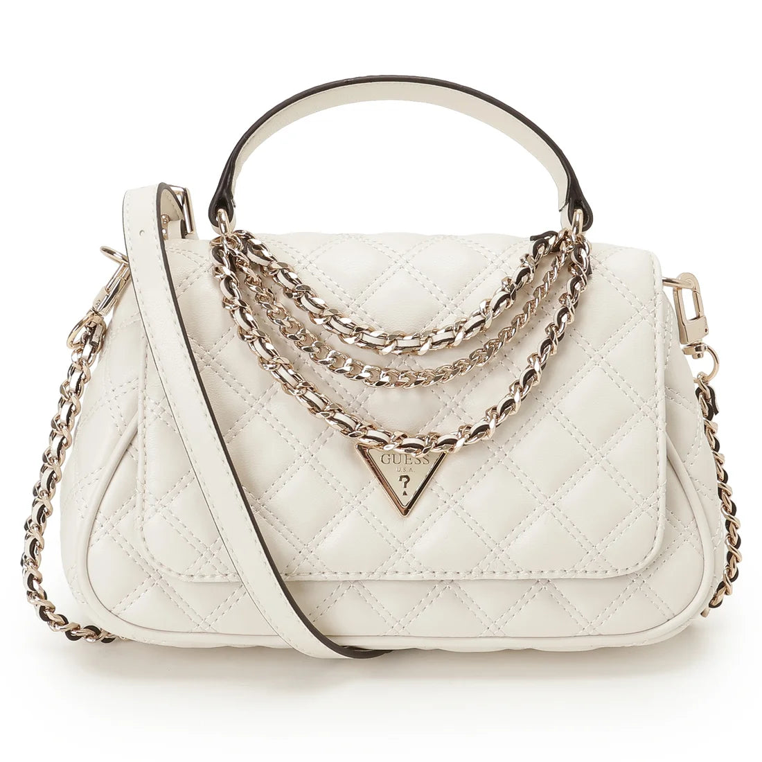 GUESS Giully Ii Top Handle Flap Off White