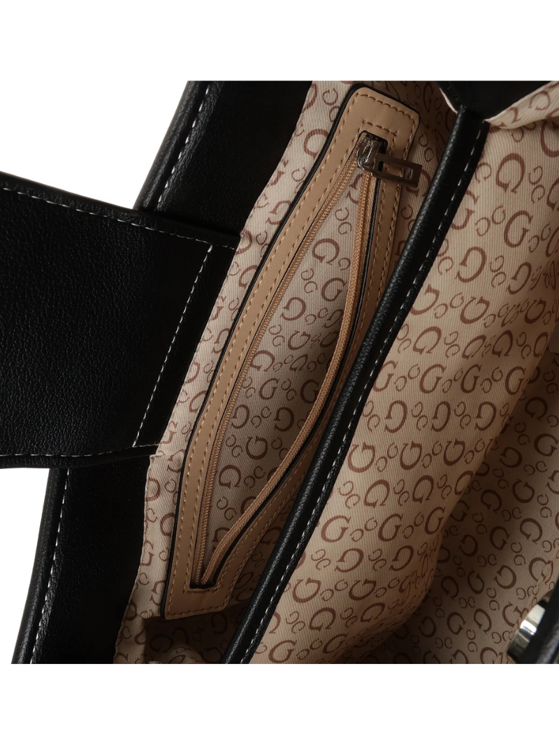 Bolsa Angelica Satchel Preta- Guess