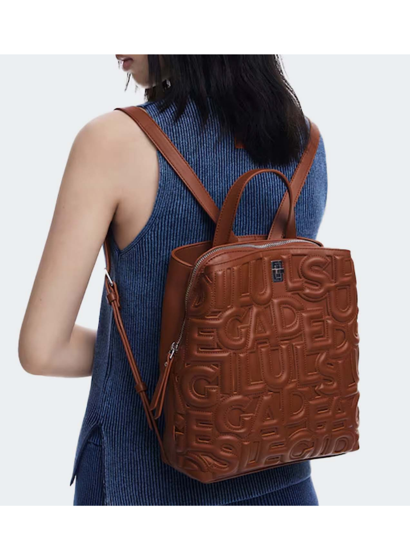 Mochila Média Maki Sumy Caramelo- Desigual