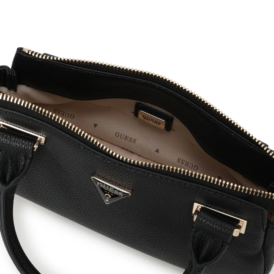 GUESS Evie Mini Satchel Off White