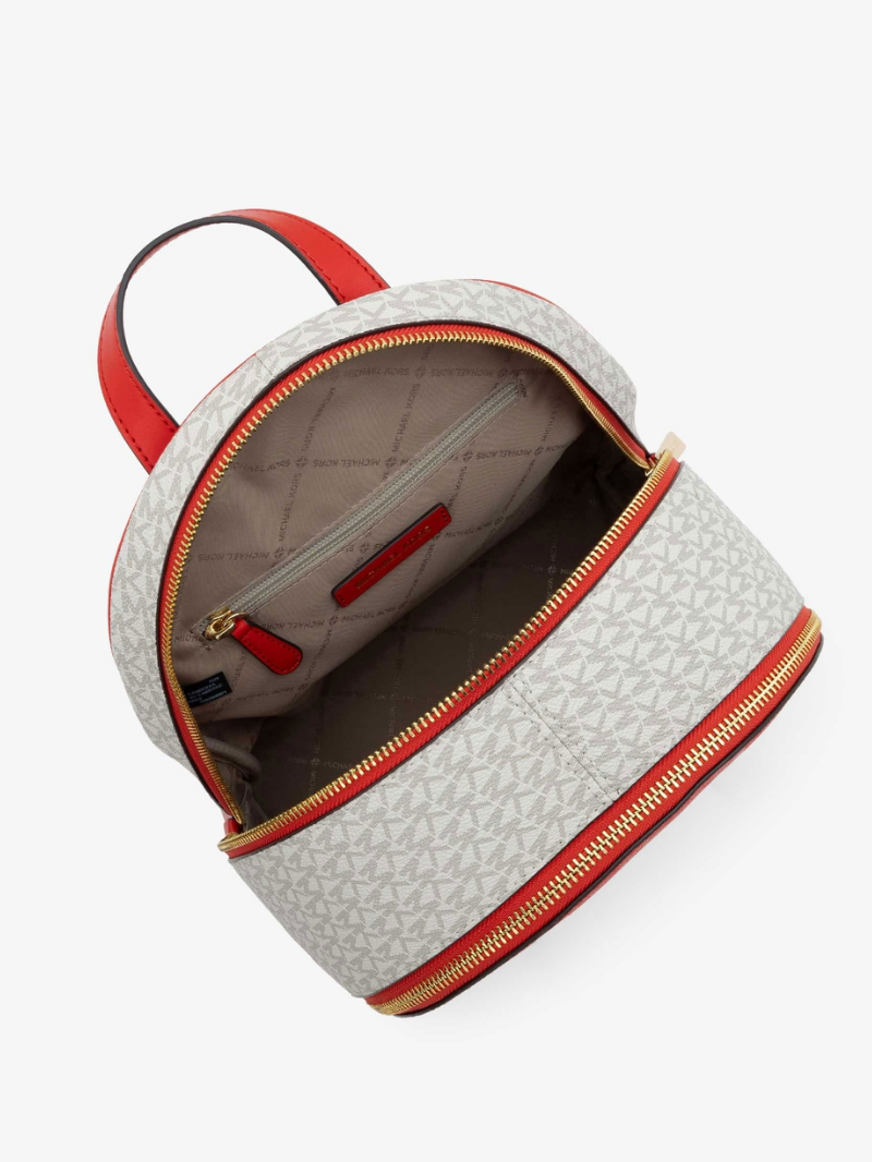 RHEA Mochila Média com Zíper Vermelha- Michael Kors