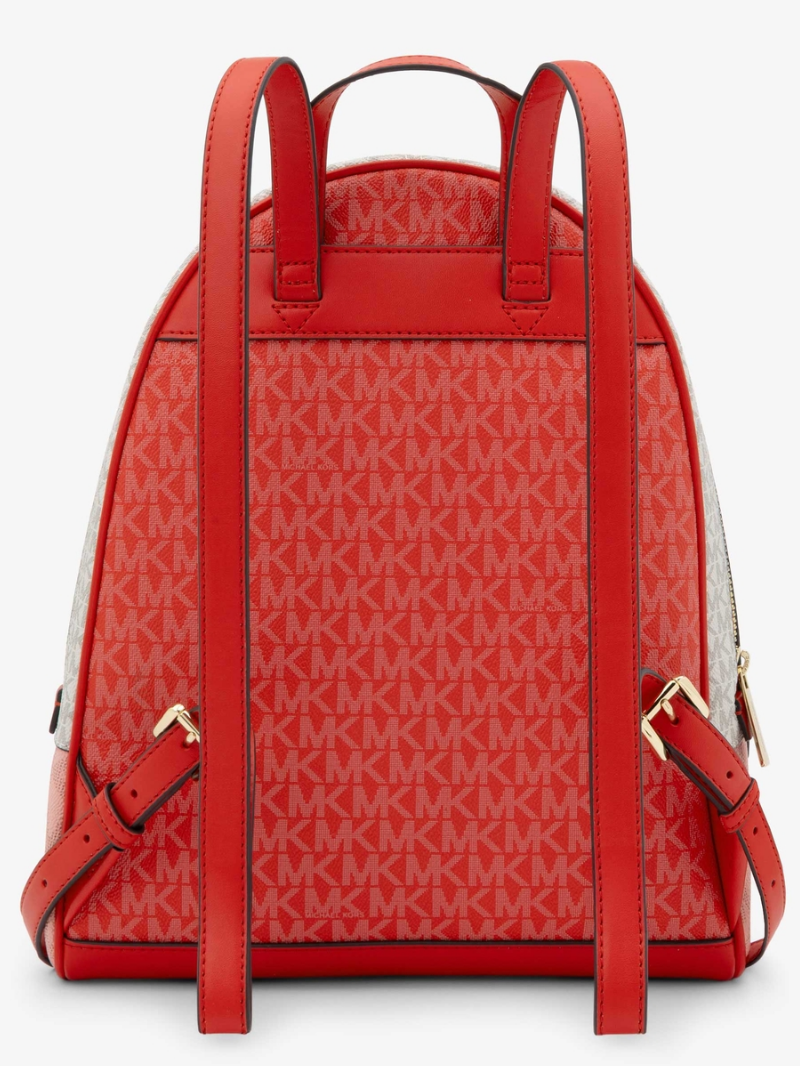 RHEA Mochila Média com Zíper Vermelha- Michael Kors
