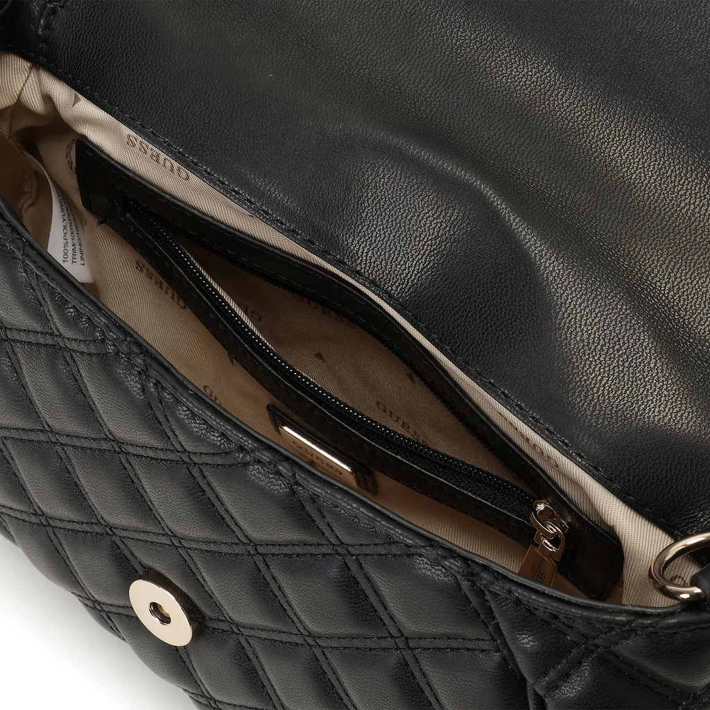 GUESS Giully Ii Top Handle Flap Black