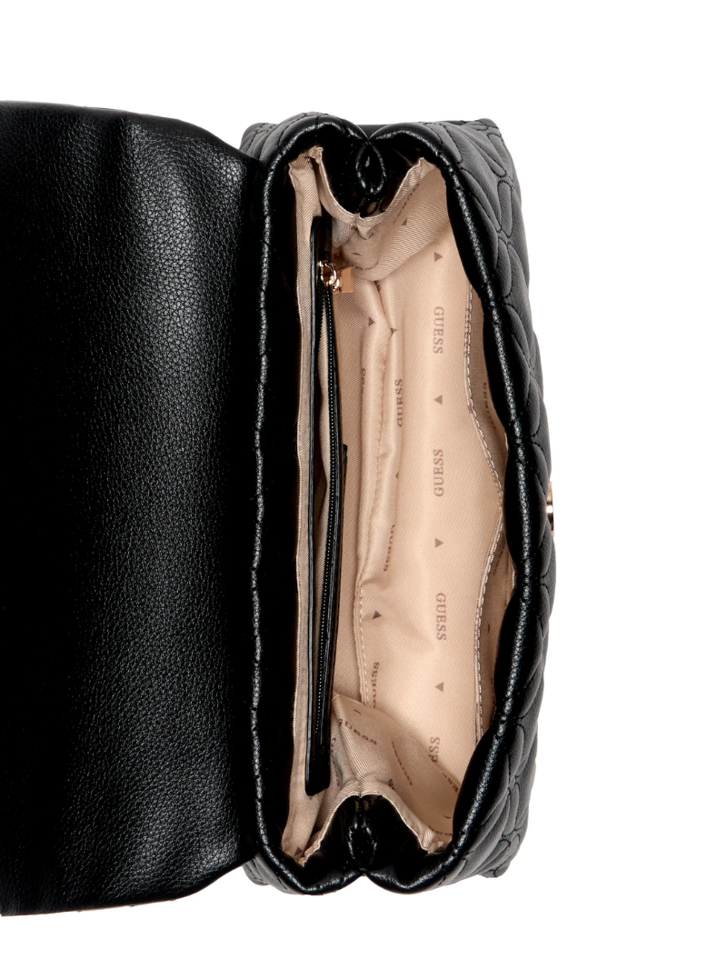 Bolsa Transversal Maxine com Lapela Preta- Guess