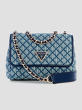 Mini Bolsa Transversal de Sarja Jeans Giully- Guess