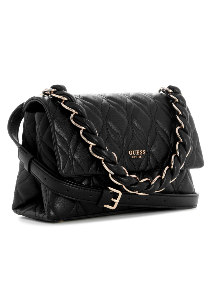 Bolsa Transversal Maxine com Lapela Preta- Guess