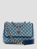 Mini Bolsa Transversal de Sarja Jeans Giully- Guess