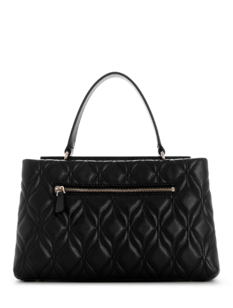 Bolsa Maxine 2 compartimentos Satchel Preta- Guess