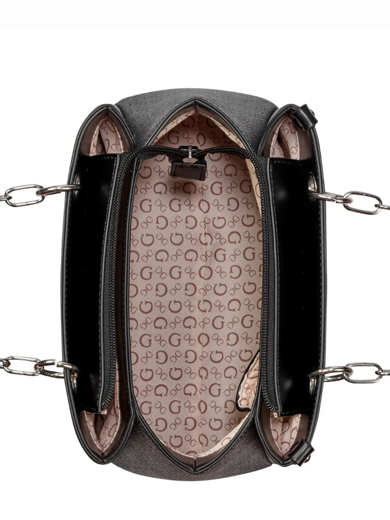 Bolsa Danica Satchel Cinza Escuro- Guess