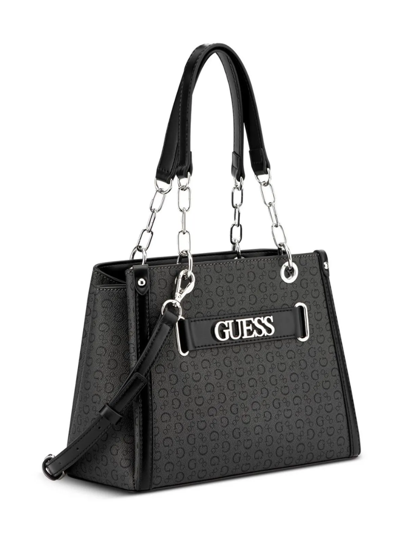Bolsa Danica Satchel Cinza Escuro- Guess