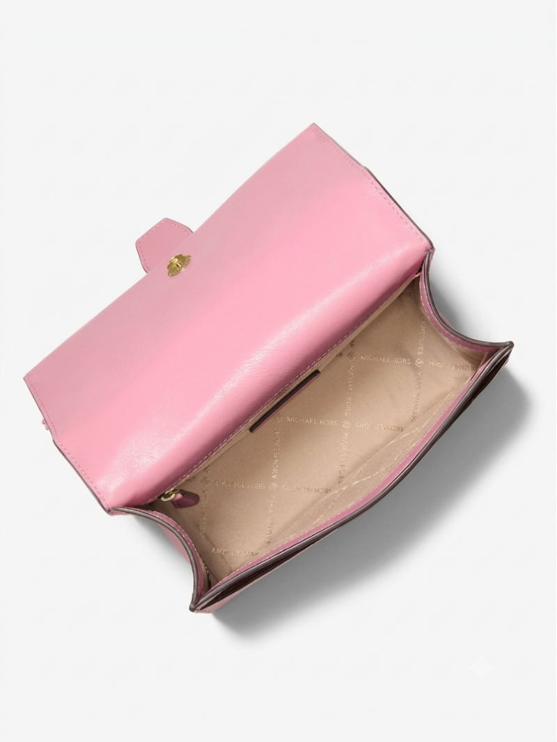 GREENWICH Bolsa Crossbody Pequena com Flap e Detalhes Florais- Michael Kors