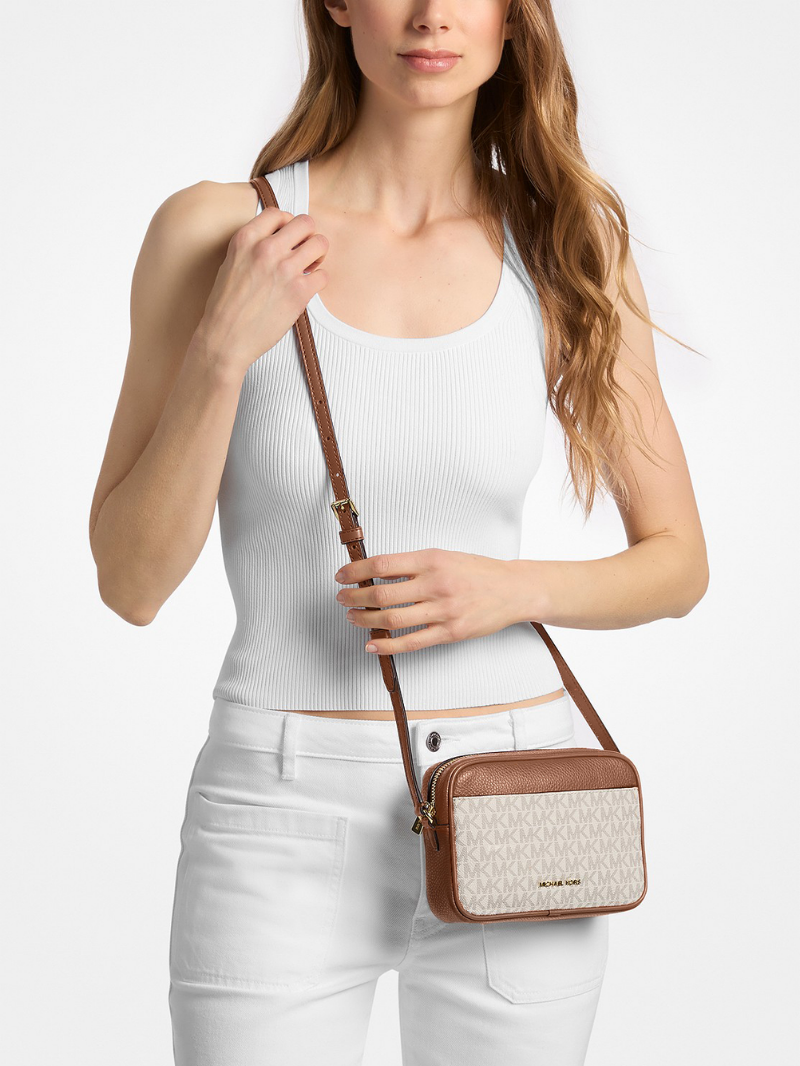 JET SET TRAVEL Camera Crossbody Small cor Latte- Michael Kors