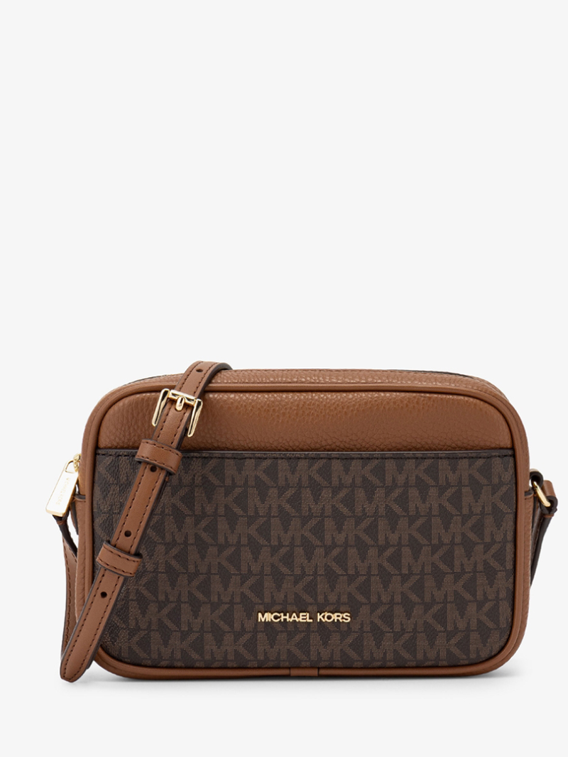 JET SET TRAVEL Camera Crossbody Small Marrom- Michael Kors