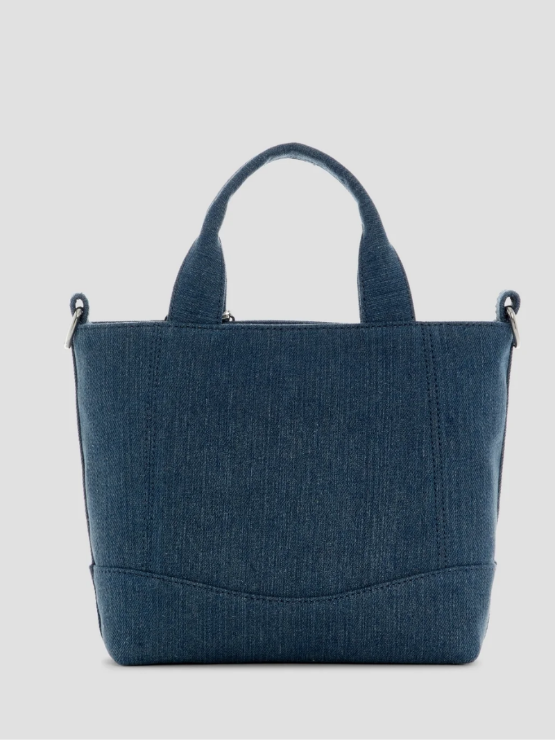 Mini bolsa Tote Sasha Jeans Azul- Guess