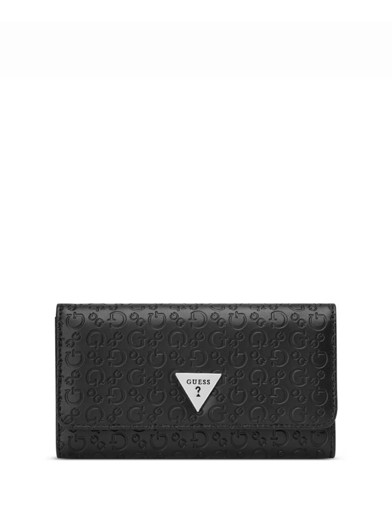 Carteira Jillian Slim Clutch Preta- Guess