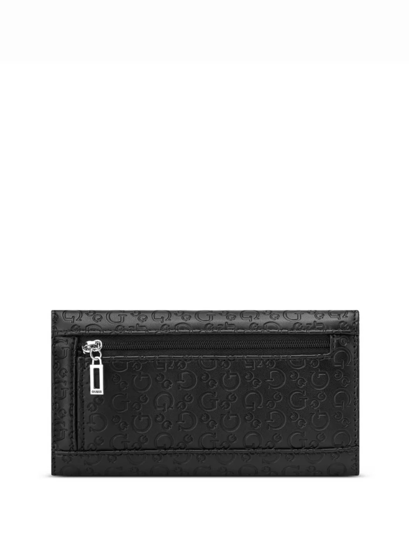Carteira Jillian Slim Clutch Preta- Guess