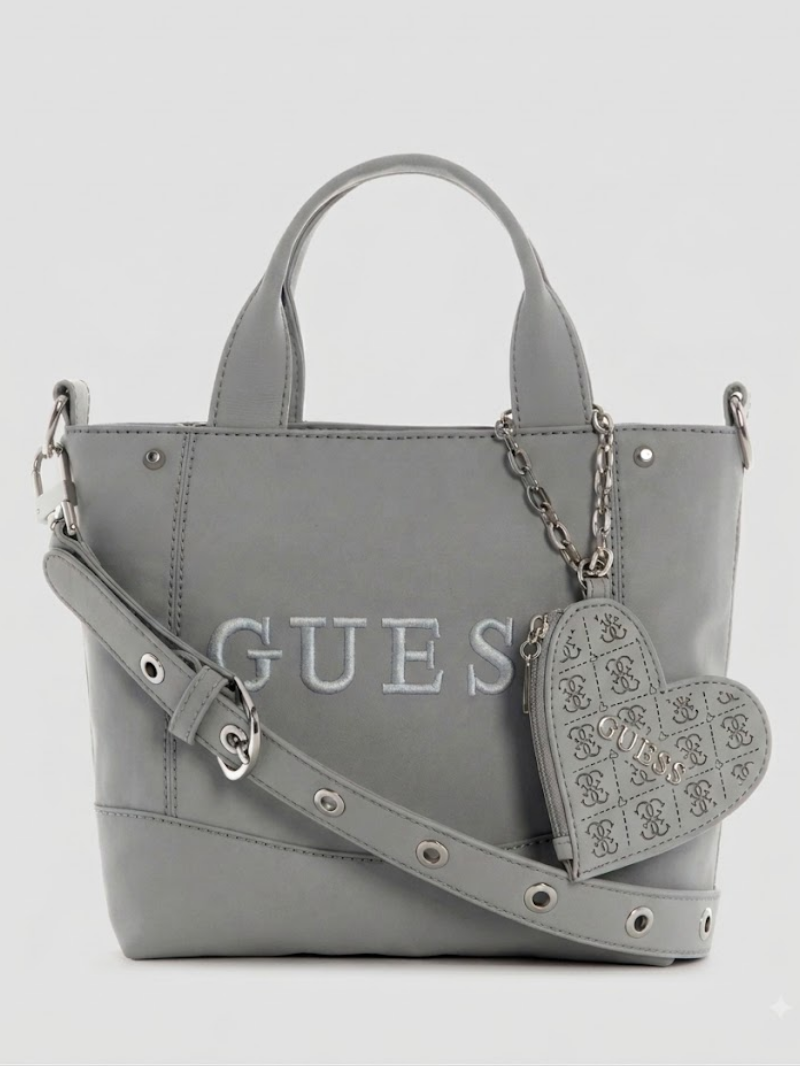 Mini bolsa Tote Sasha Cinza- Guess