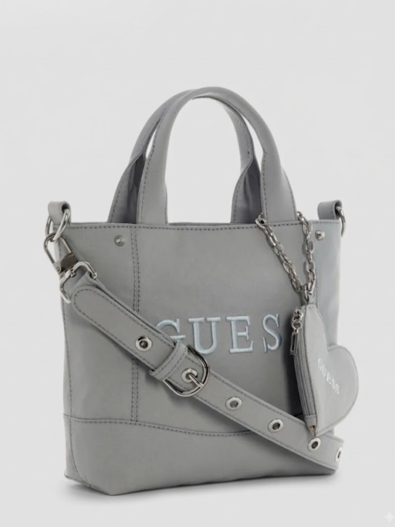 Mini bolsa Tote Sasha Cinza- Guess