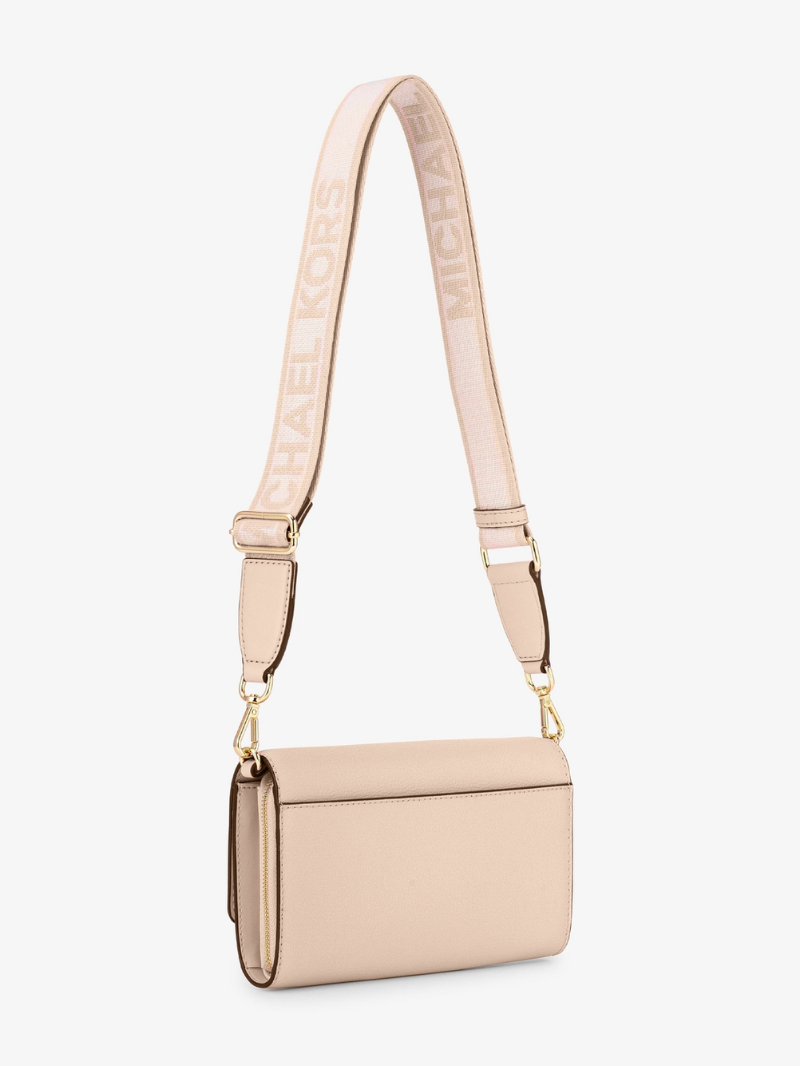 JET SET ITEM Carteira Zip Around Crossbody Grande- Michael Kors