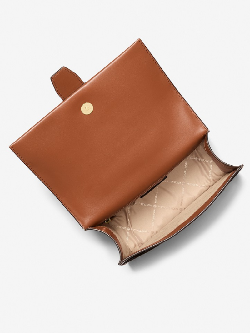 GREENWICH Bolsa Crossbody Pequena em Couro Saffiano com Flap- Michael Kors