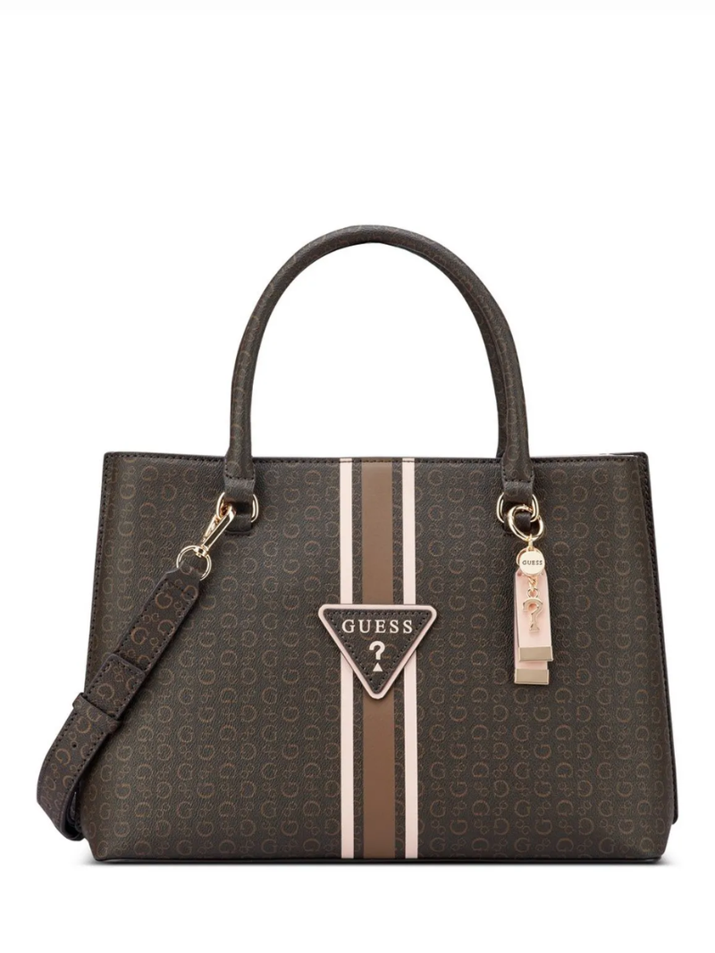 Bolsa Tabitha Satchel Marrom Escuro- Guess