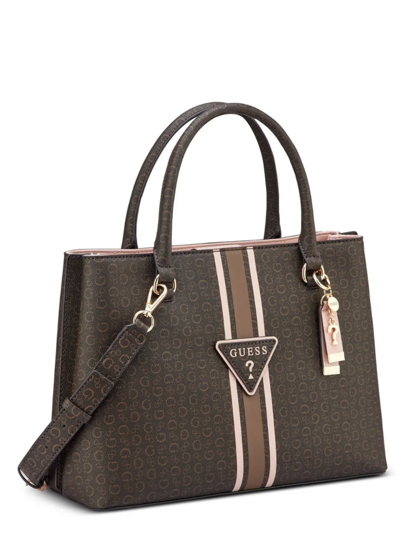 Bolsa Tabitha Satchel Marrom Escuro- Guess