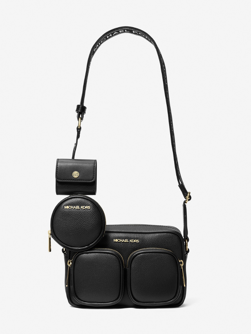JET SET ITEM Bolsa Crossbody Média em Couro com Bolso e Acessório- Michael Kors