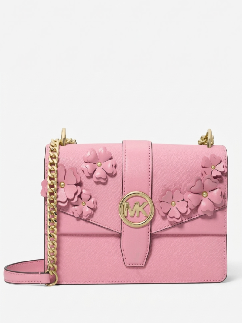 GREENWICH Bolsa Crossbody Pequena com Flap e Detalhes Florais- Michael Kors