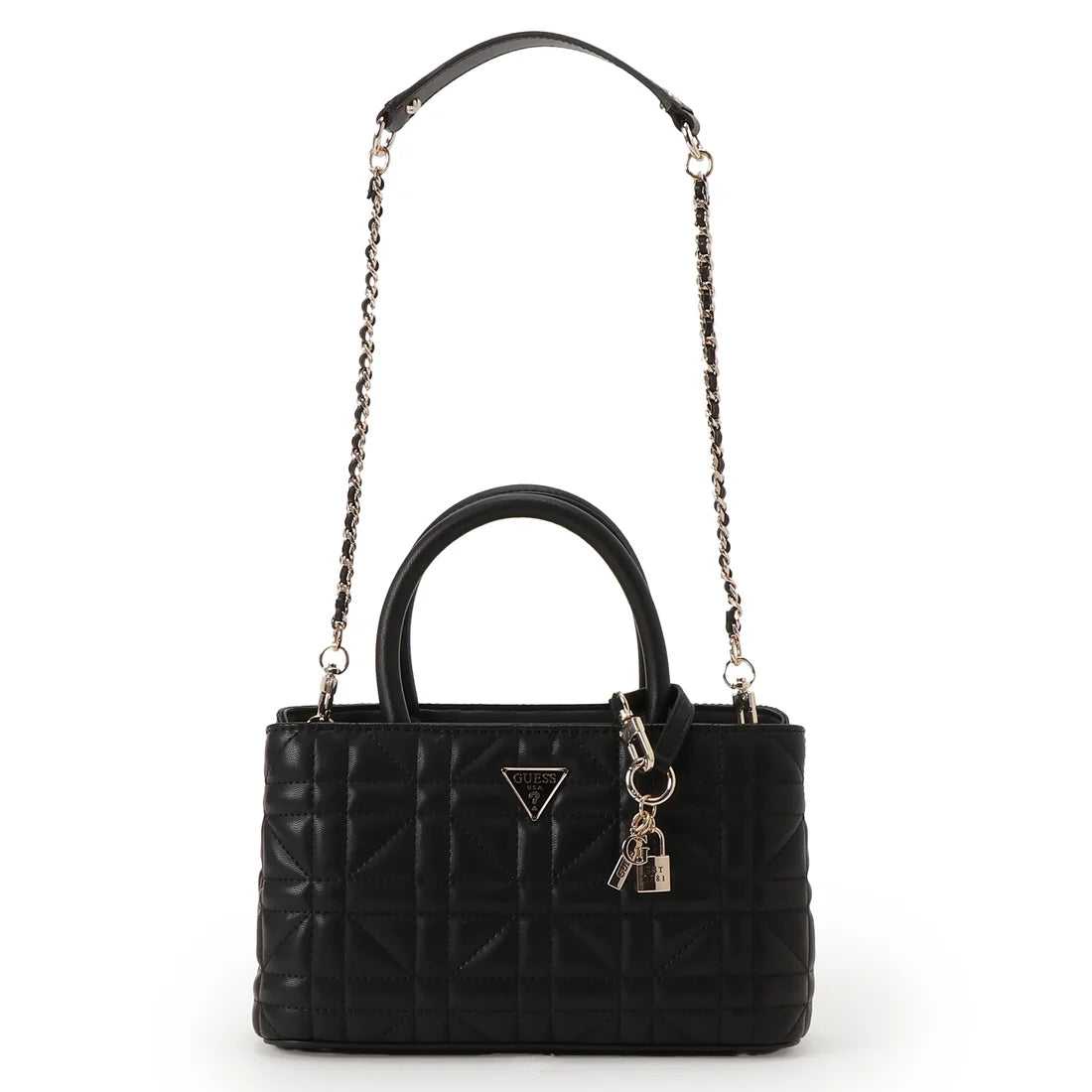 GUESS Edita Elite Satchel Off White
