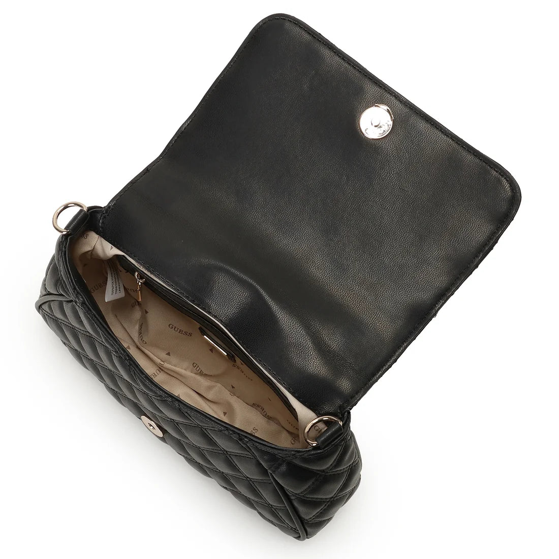 GUESS Giully Ii Top Handle Flap Black