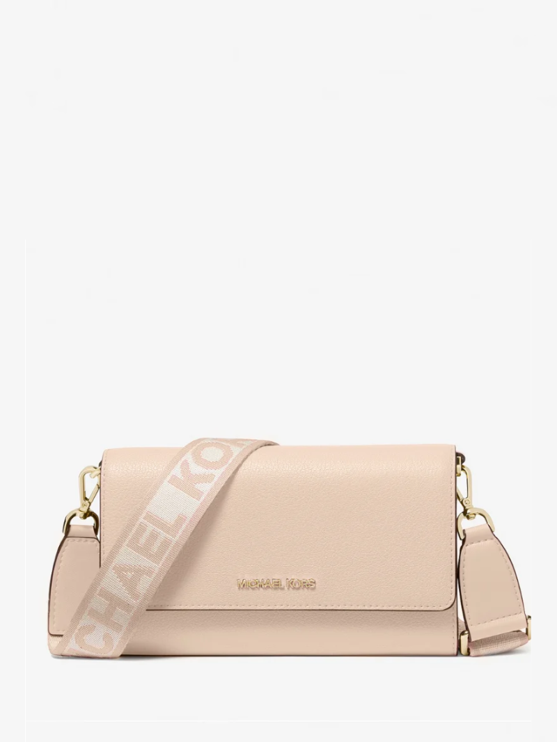 JET SET ITEM Carteira Zip Around Crossbody Grande- Michael Kors