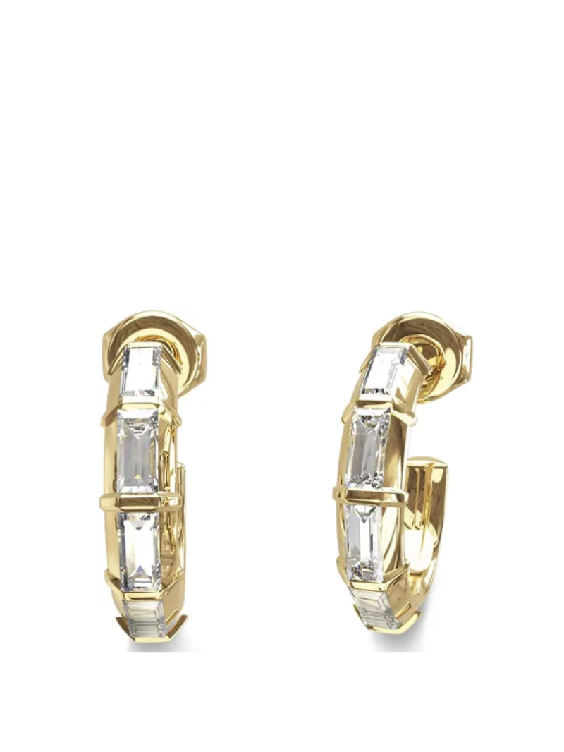 Brinco Guess Baguette Argola Dourado.