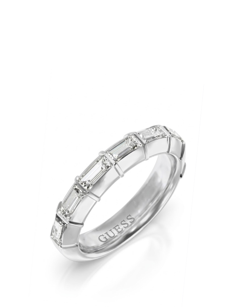 Anel Guess Le Baguette Prateado – Tamanho 56.