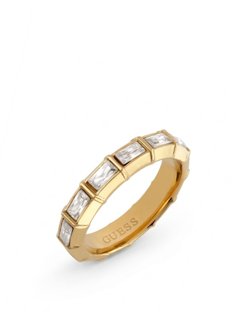 Anel Guess Le Baguette Dourado – Tamanho 56.