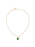 Colar Guess Love Dourado Cristal Verde