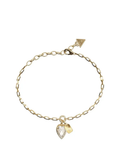Pulseira Guess Cristal Coração Dourada – Tamanho S