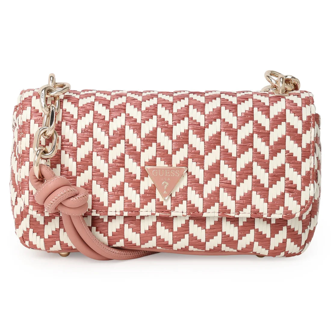 GUESS Tessi Flap Shoulder Bag Guava