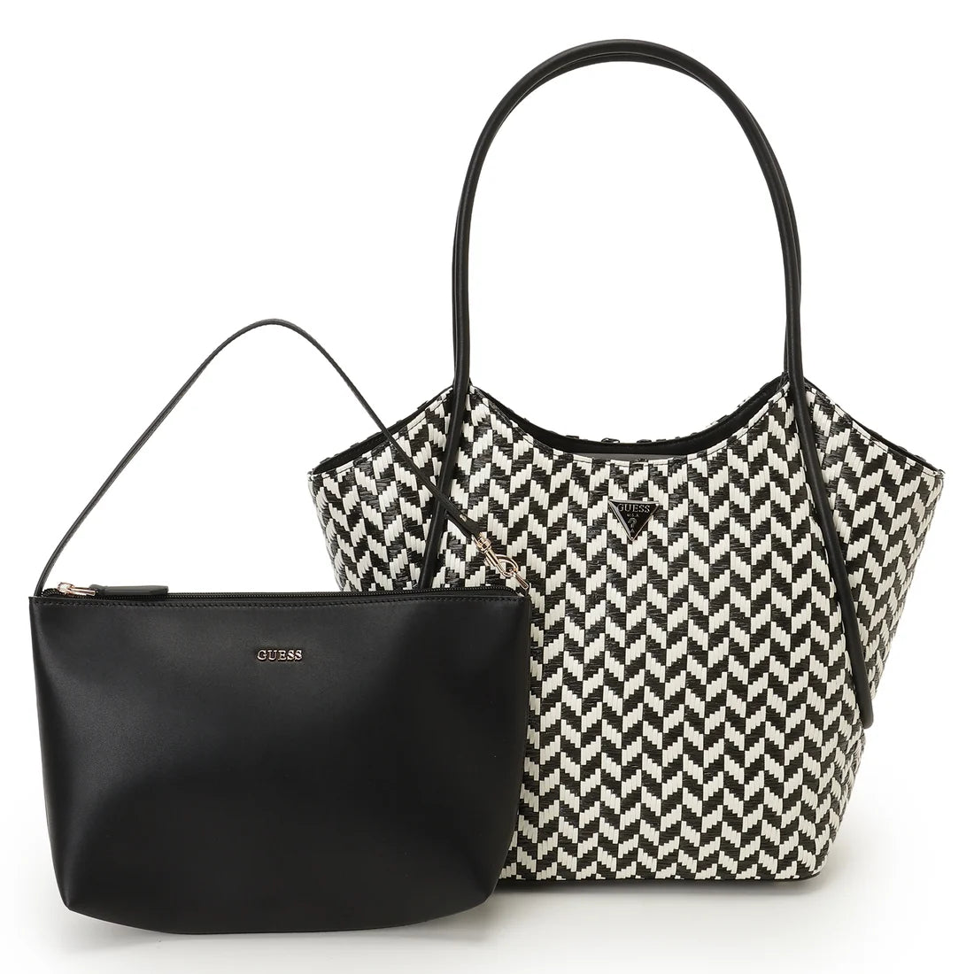 GUESS Tessi  2 In 1 Tote Black and White