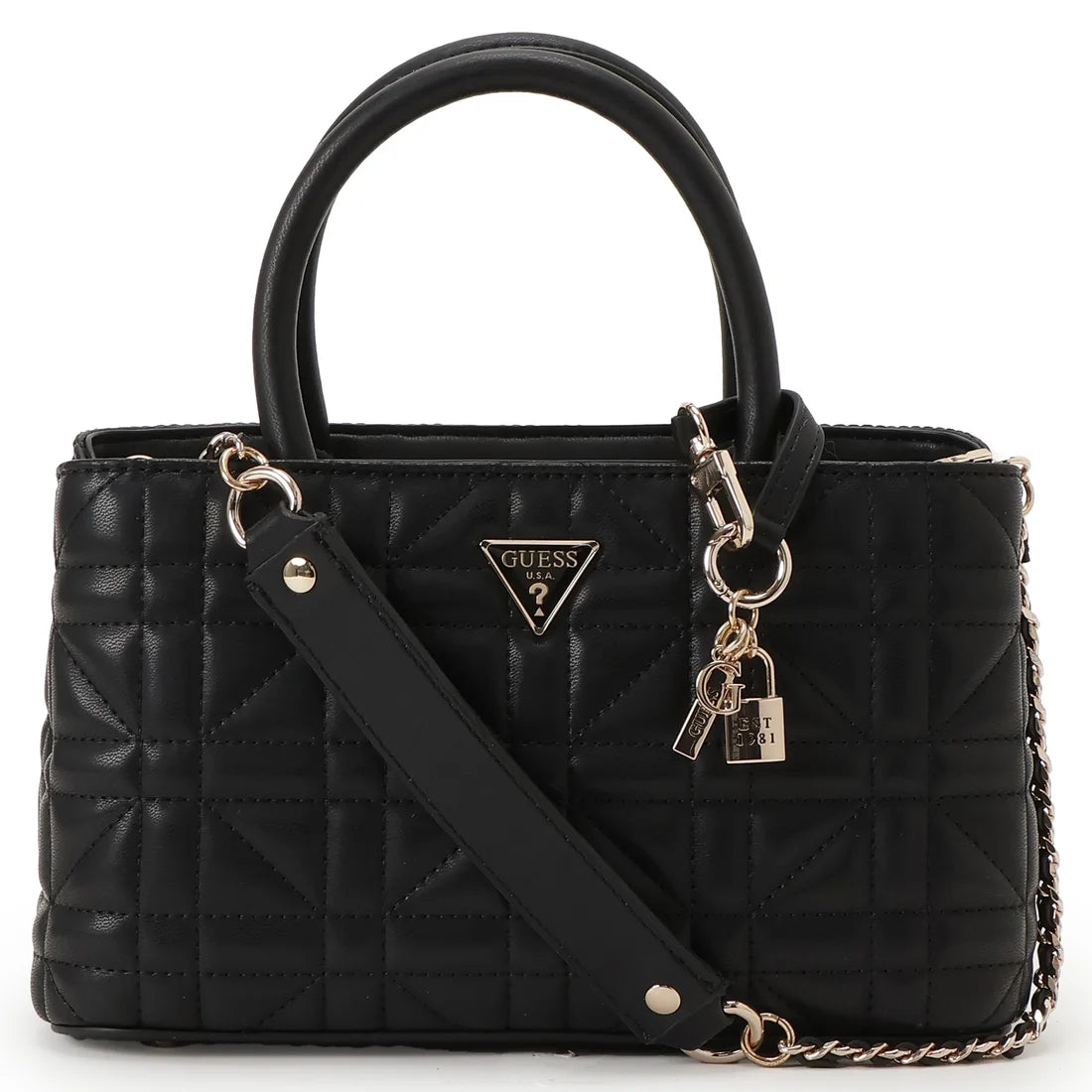 GUESS Edita Elite Satchel Black
