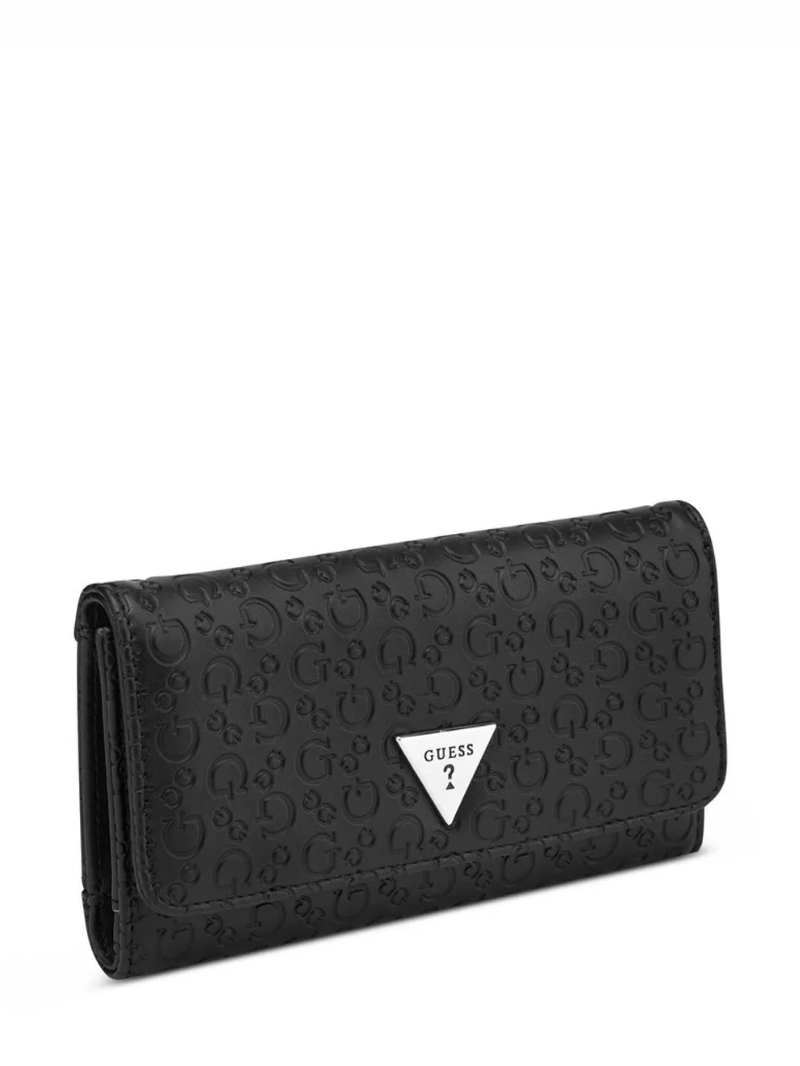 Carteira Jillian Slim Clutch Preta- Guess