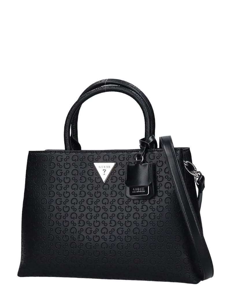 Bolsa Jillian Satchel Tote Preta- Guess