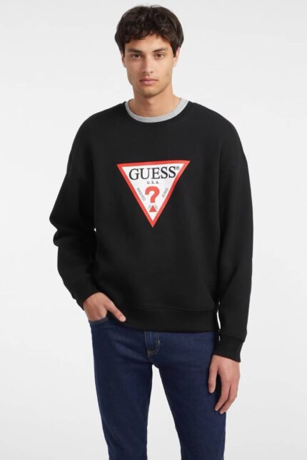 GUESS MOLETOM FORADO OVERSIZE